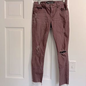 Express jeans eggplant size 6